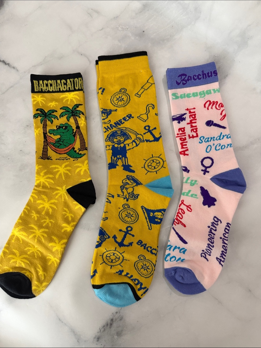 Krewe of Bacchus Socks | Lot of 3